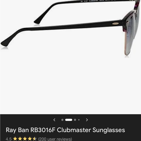 Ray-Ban Clubmaster Sunglasses with Black and Pink Frame - Picture 2 of 9